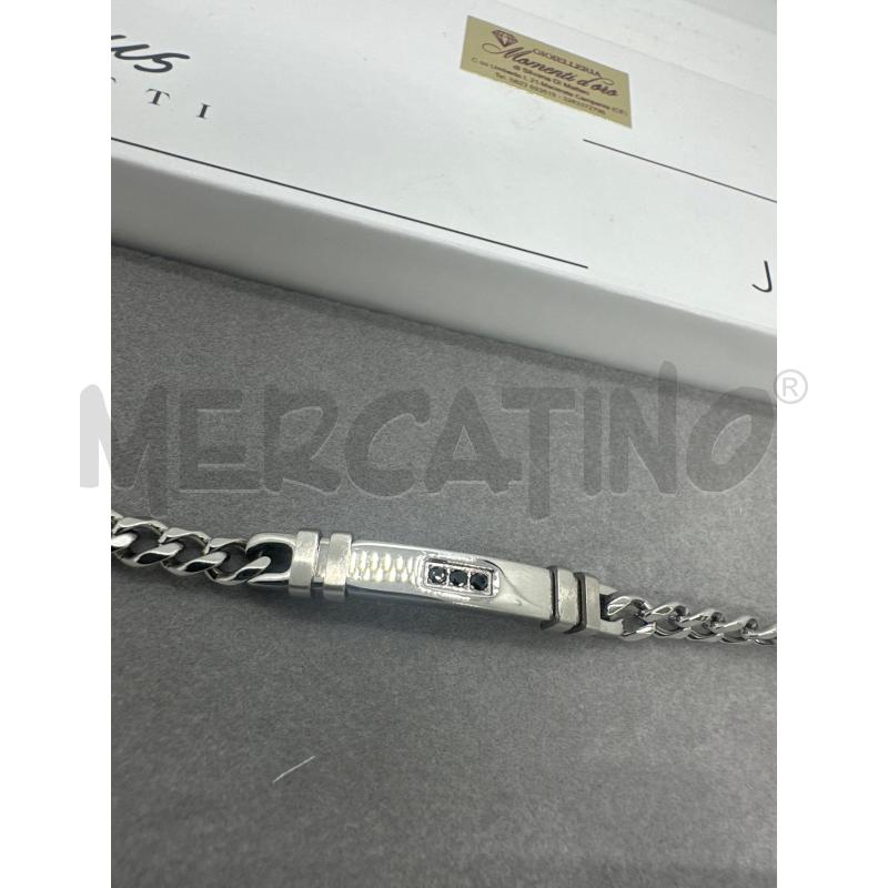 BRACCIALE  UOMO CESARE PACIOTTI  PIASTRINA STRASS | Mercatino dell'Usato Roma tor tre teste 2