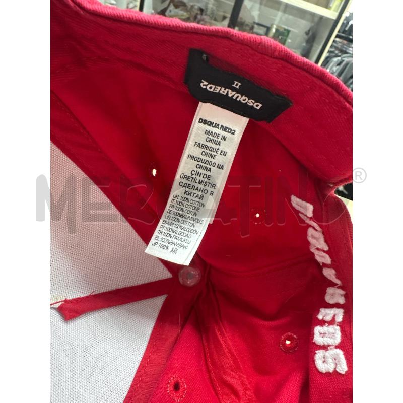 CAPPELLO ICON DSQUARED ROSSO | Mercatino dell'Usato Roma tor tre teste 3