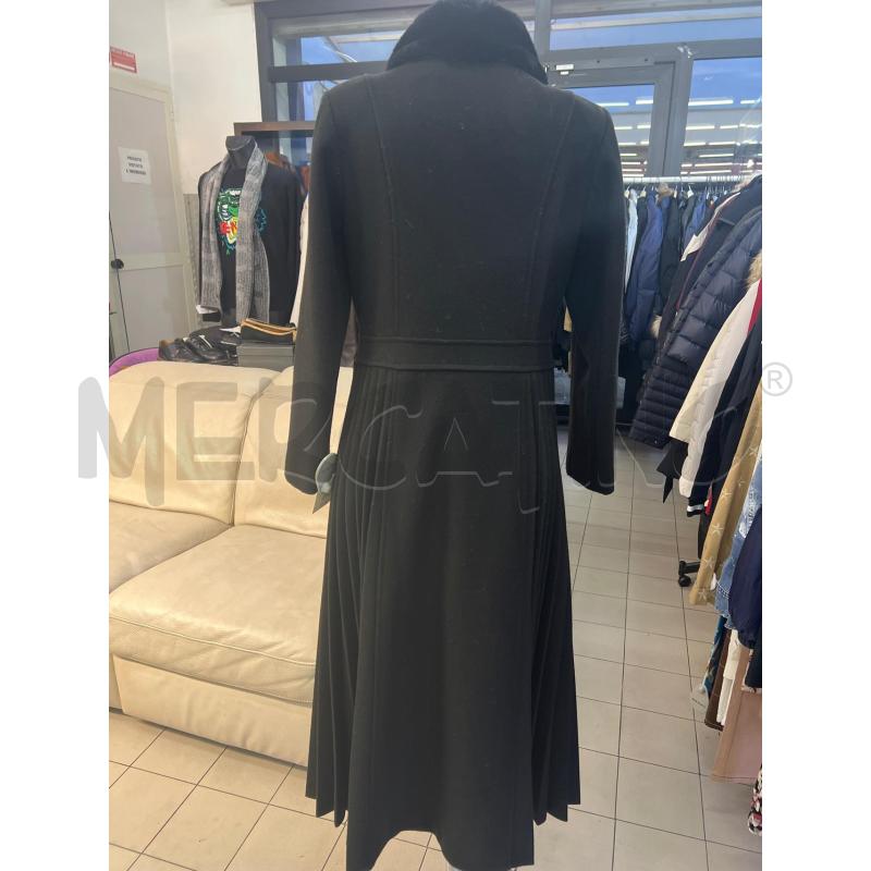 CAPPOTTO DONNA RINASCIMENTO NERO LUNGO PLISS ZIP | Mercatino dell'Usato Roma tor tre teste 3