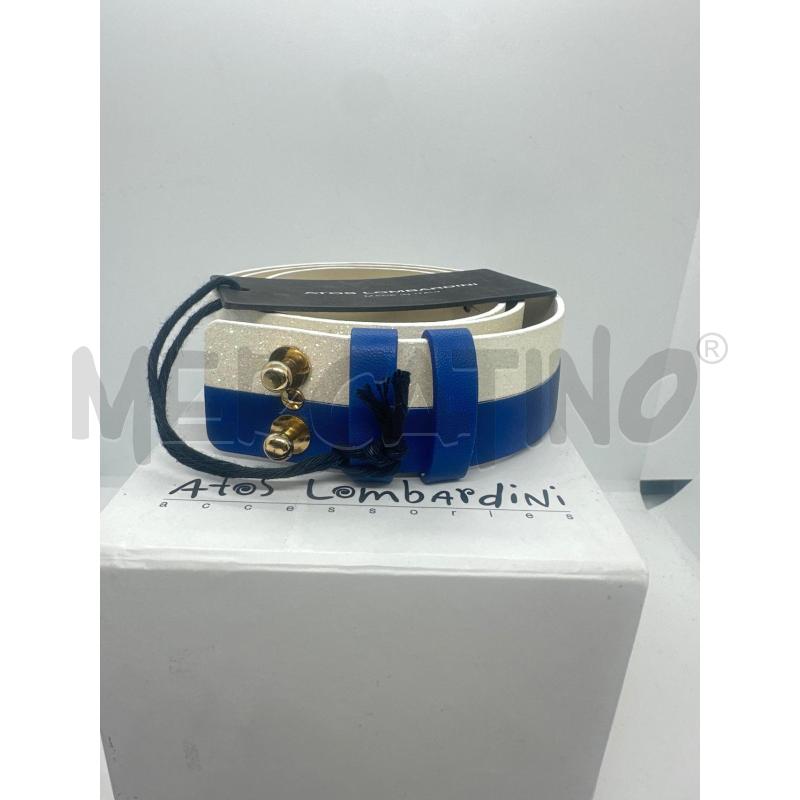 CINTURA DONNA ATOS LOMBARDINI BLU BIANCO GLITTER | Mercatino dell'Usato Roma tor tre teste 1