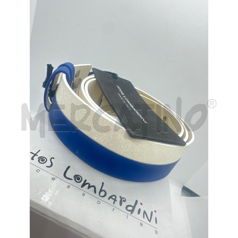 CINTURA DONNA ATOS LOMBARDINI BLU BIANCO GLITTER | Mercatino dell'Usato Roma tor tre teste 2