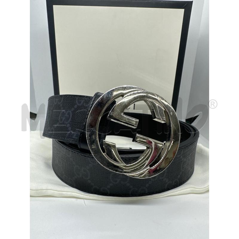 CINTURA UNISEX GUCCI GG NERO  - 411924 | Mercatino dell'Usato Roma tor tre teste 1