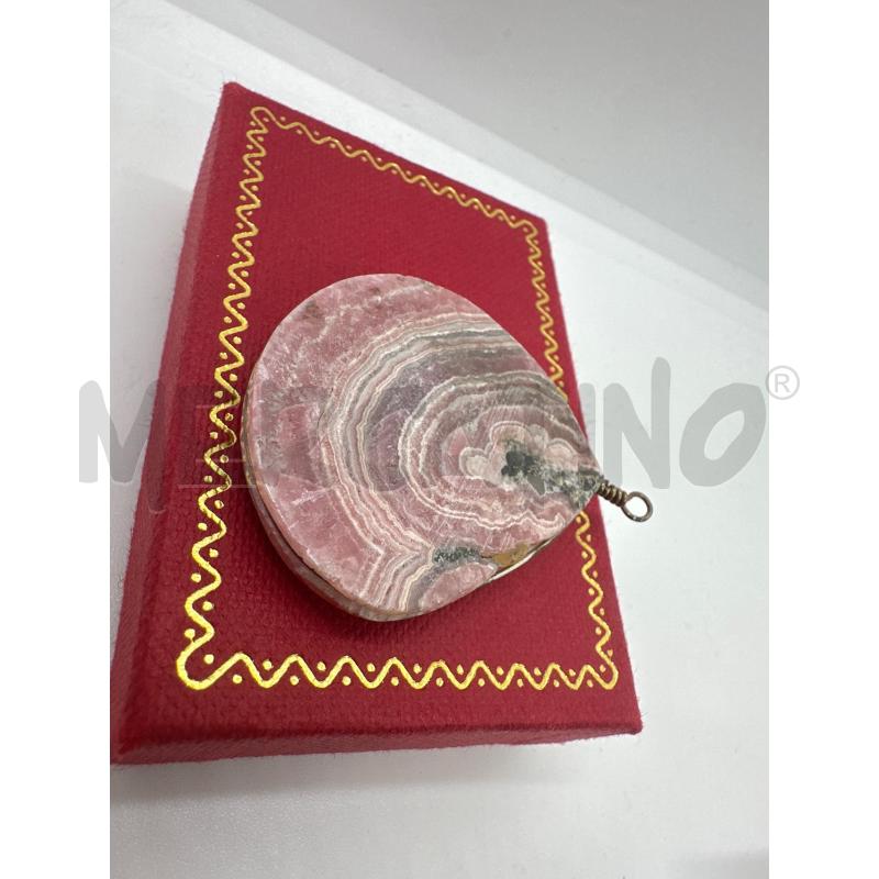 CIONDOLO TRIANG PIETRA ROSA VENAT | Mercatino dell'Usato Roma tor tre teste 2