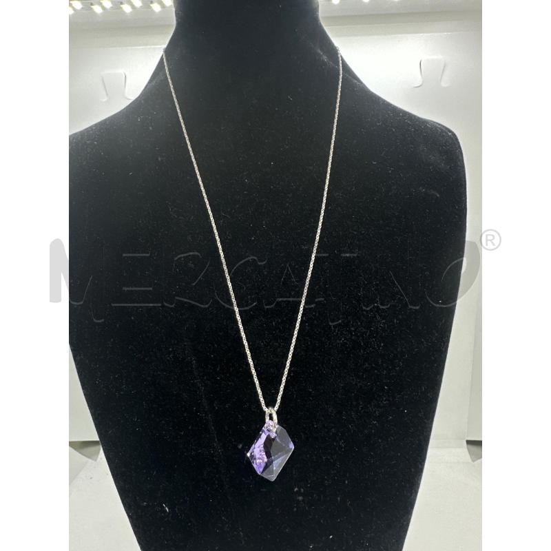 COLLANA ARG CRISTALL VIOLA | Mercatino dell'Usato Roma tor tre teste 1