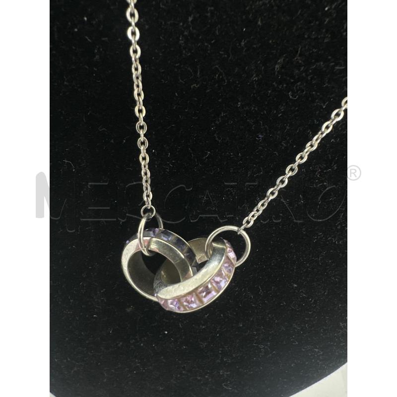 COLLANA BROSWAY CERCHIETTI INTRECC LILLA | Mercatino dell'Usato Roma tor tre teste 2