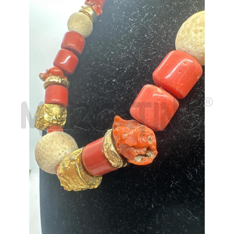 COLLANA CILINDRI SASSOL BAMBOO PALLOCCHE AVANA | Mercatino dell'Usato Roma tor tre teste 2