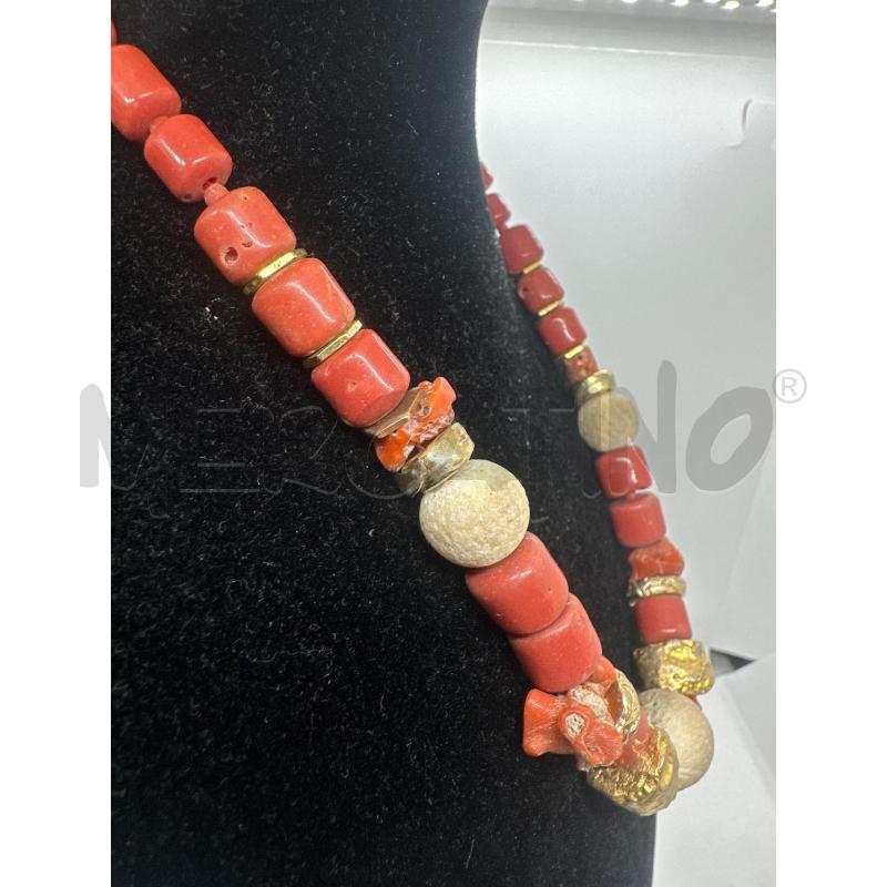 COLLANA CILINDRI SASSOL BAMBOO PALLOCCHE AVANA | Mercatino dell'Usato Roma tor tre teste 3