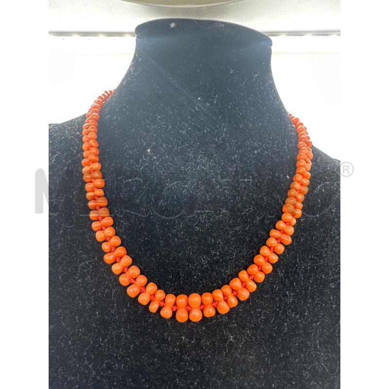 COLLANA CORAL ROSSO CHIUSURA 750 | Mercatino dell'Usato Roma tor tre teste 1