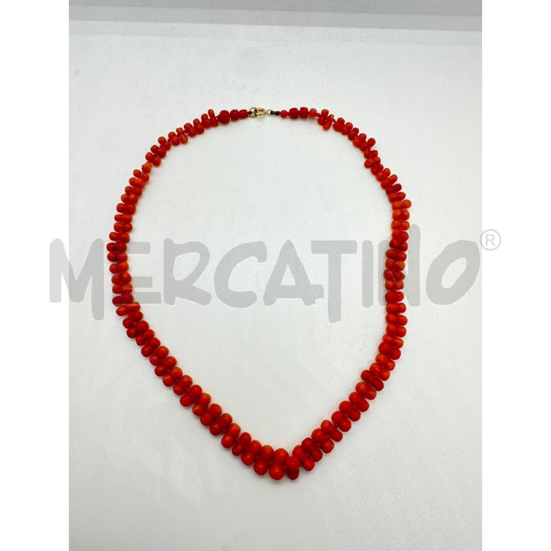 COLLANA CORAL ROSSO CHIUSURA 750 | Mercatino dell'Usato Roma tor tre teste 3
