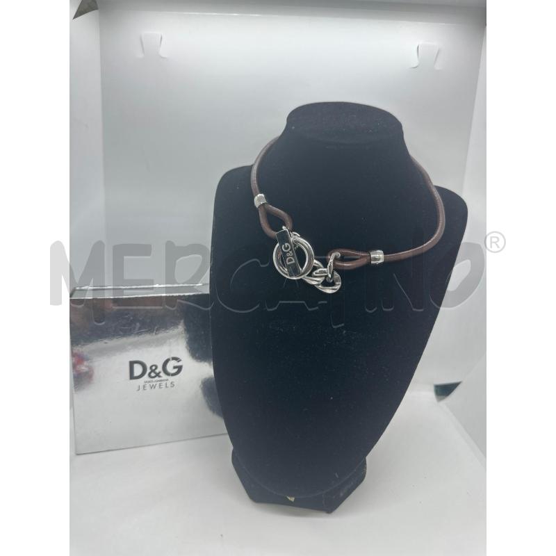 COLLANA D&G CORDINO PELLE MARR CROMO | Mercatino dell'Usato Roma tor tre teste 1