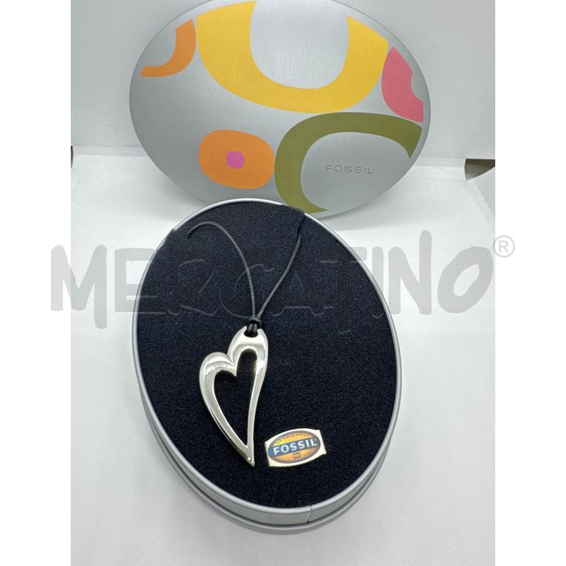 COLLANA FOSSIL CUORE CROMO | Mercatino dell'Usato Roma tor tre teste 1