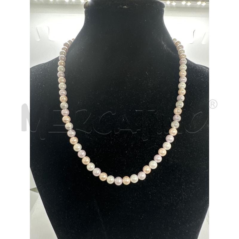COLLANA IVOGUE PERLE BIANCO ROSA | Mercatino dell'Usato Roma tor tre teste 1