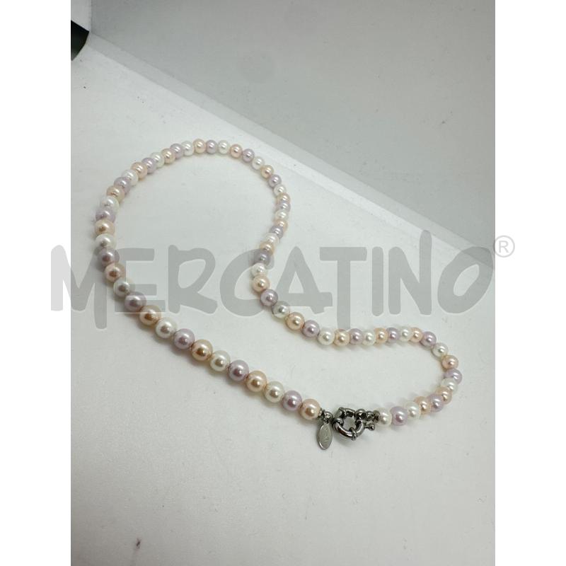 COLLANA IVOGUE PERLE BIANCO ROSA | Mercatino dell'Usato Roma tor tre teste 3