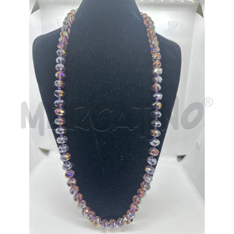 COLLANA LUNGA CRISTALL SFACC LILLA | Mercatino dell'Usato Roma tor tre teste 1