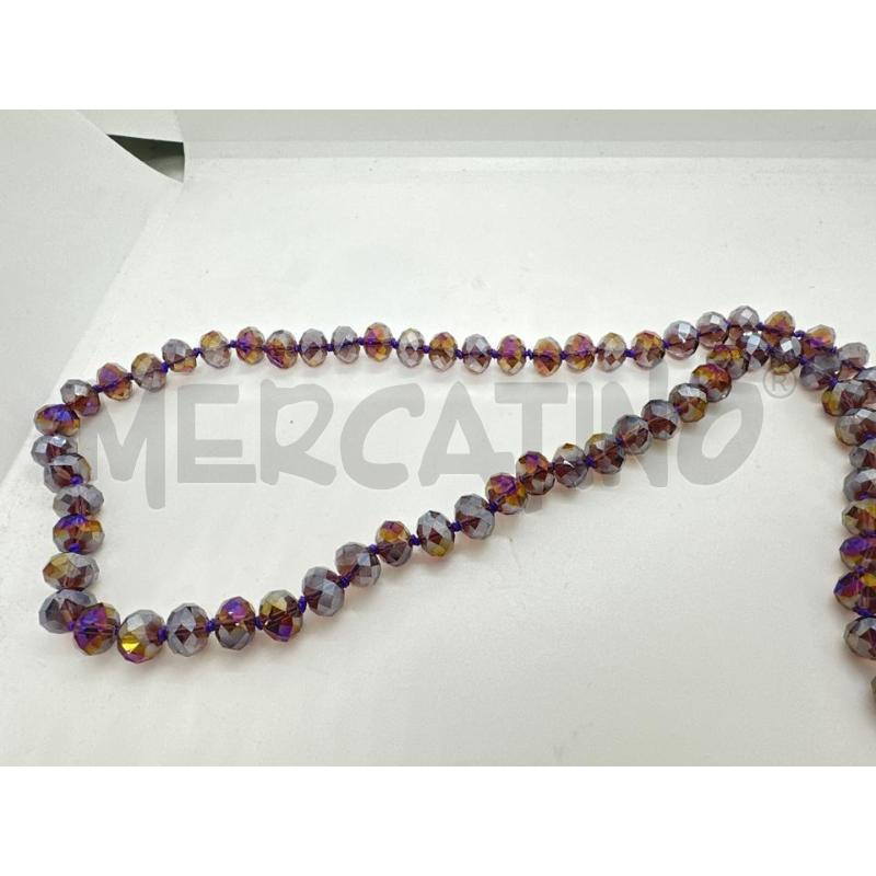 COLLANA LUNGA CRISTALL SFACC LILLA | Mercatino dell'Usato Roma tor tre teste 3