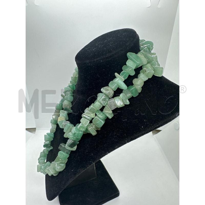 COLLANA LUNGA SASSOLINI QUARZO VERDE | Mercatino dell'Usato Roma tor tre teste 2