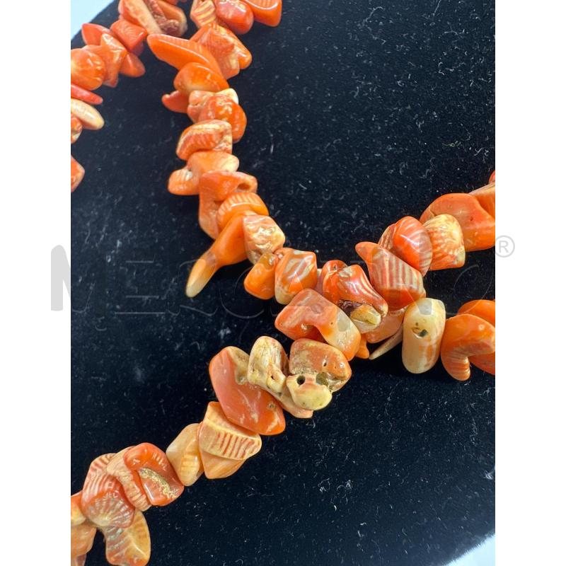 COLLANA LUNGA SASSOLINI ROSSO ARANCIO MARE | Mercatino dell'Usato Roma tor tre teste 2