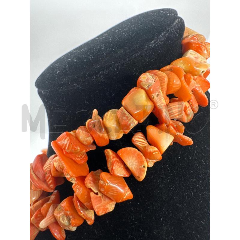 COLLANA LUNGA SASSOLINI ROSSO ARANCIO MARE | Mercatino dell'Usato Roma tor tre teste 3