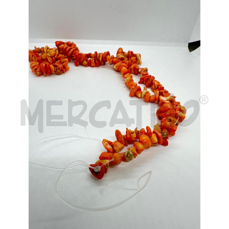 COLLANA LUNGA SASSOLINI ROSSO ARANCIO MARE | Mercatino dell'Usato Roma tor tre teste 4