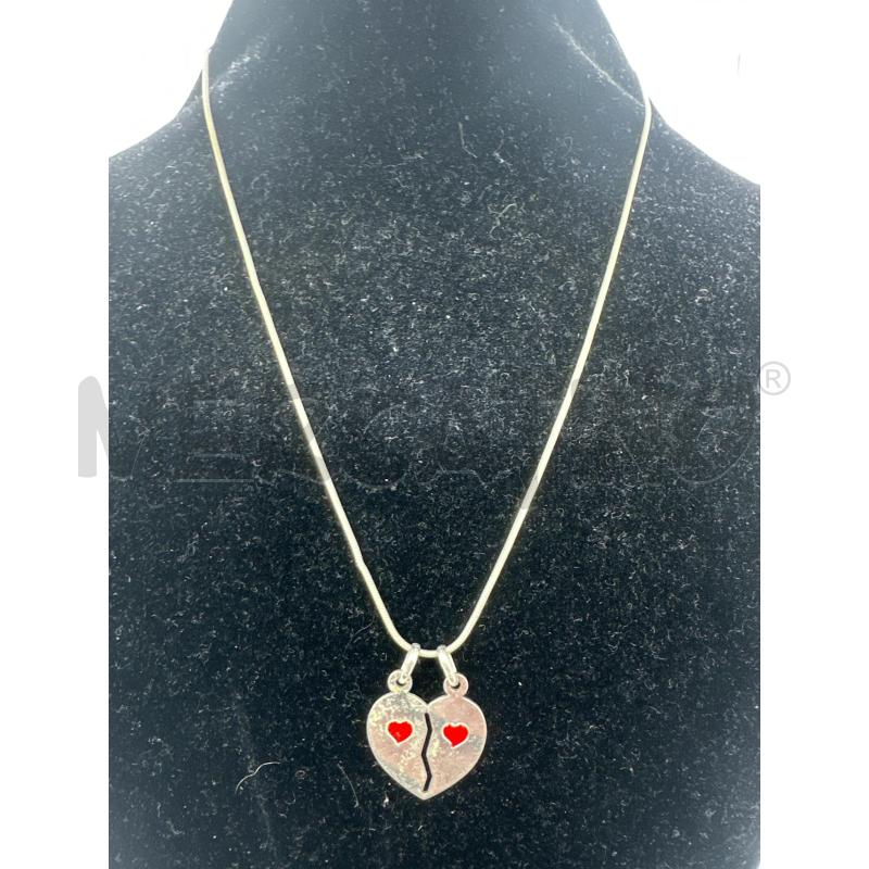 COLLANA MEZZO CUORE ARG | Mercatino dell'Usato Roma tor tre teste 1