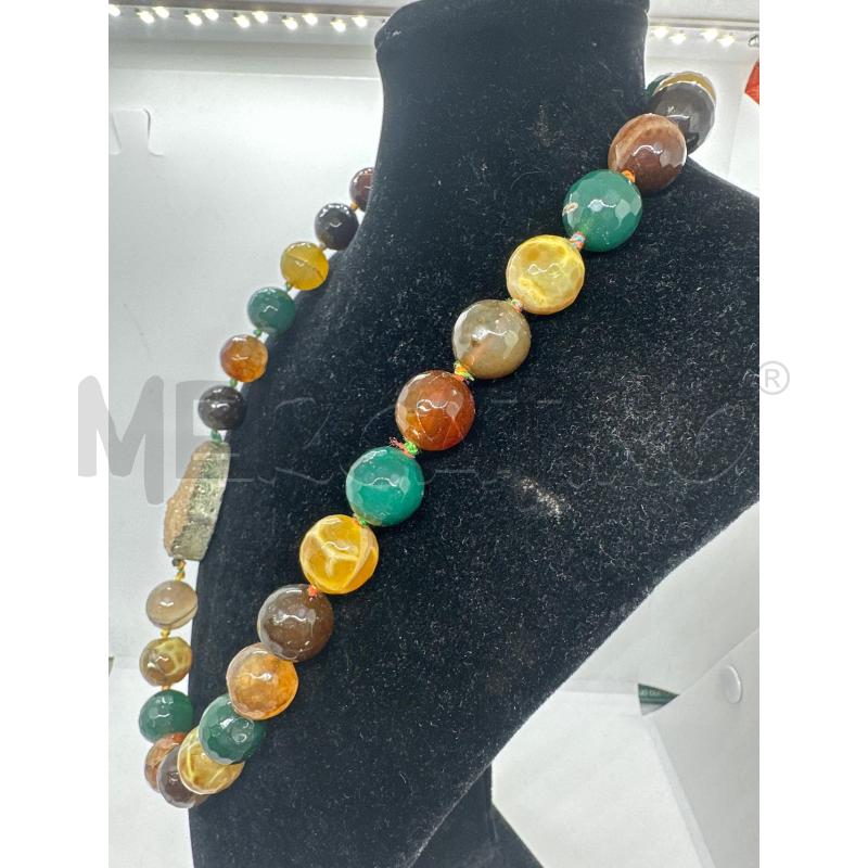 COLLANA PALLOCCHE AGATA INDIANA CON PIETRA NATURALE | Mercatino dell'Usato Roma tor tre teste 3