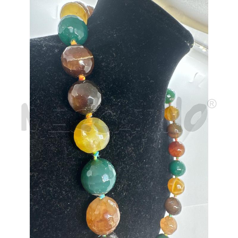 COLLANA PALLOCCHE AGATA INDIANA CON PIETRA NATURALE | Mercatino dell'Usato Roma tor tre teste 4