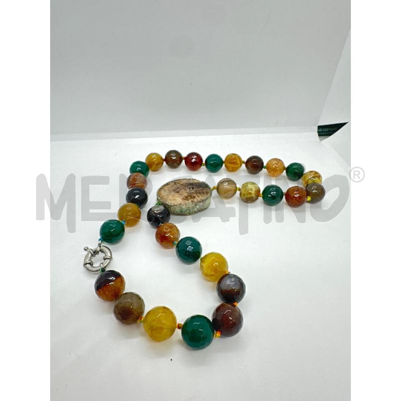 COLLANA PALLOCCHE AGATA INDIANA CON PIETRA NATURALE | Mercatino dell'Usato Roma tor tre teste 5