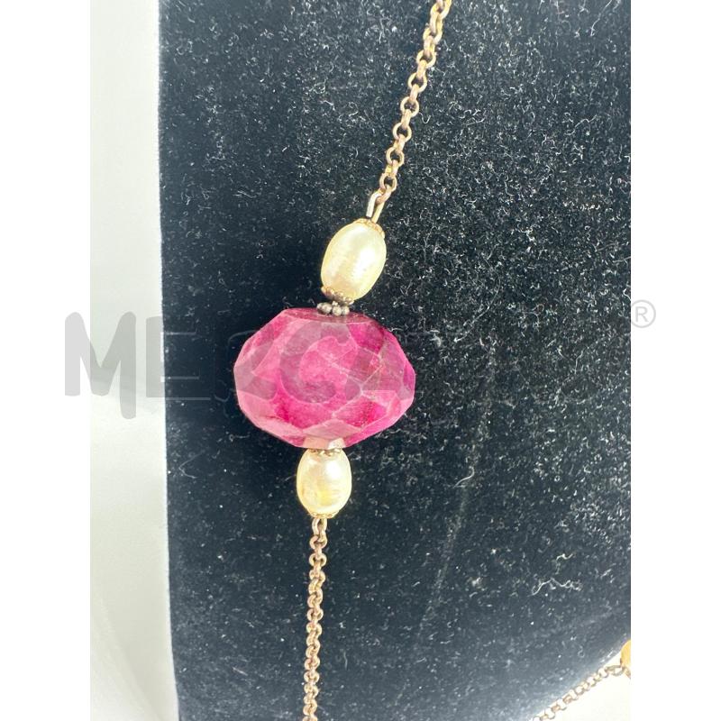 COLLANA PALLOCCHE SFACC PIETRE VIOLA PERLE FIUME | Mercatino dell'Usato Roma tor tre teste 2