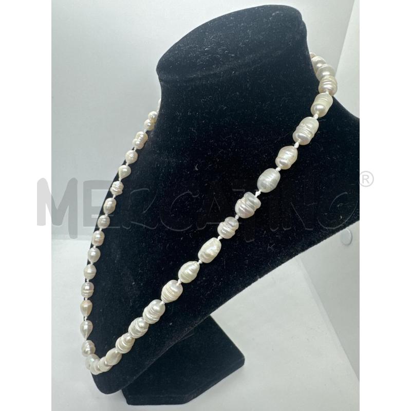 COLLANA PERLE FIUME CHIUSURA CROMO | Mercatino dell'Usato Roma tor tre teste 2
