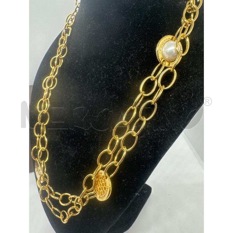 COLLANA REBECCA CATENA DORATA PERLA STRASS | Mercatino dell'Usato Roma tor tre teste 2