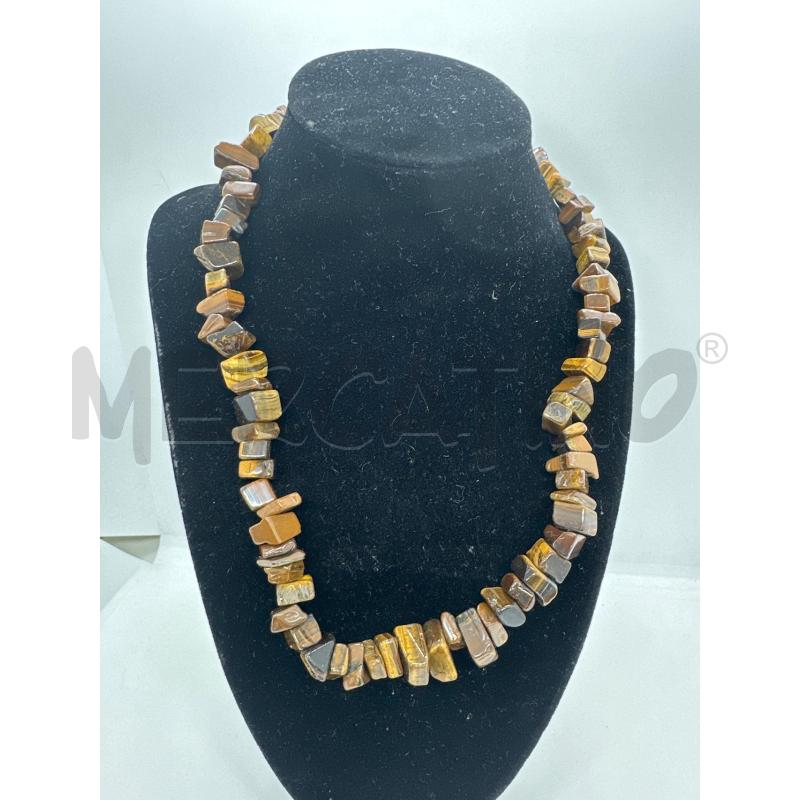 COLLANA SASSOLINI OCCHIO DI TIGRE | Mercatino dell'Usato Roma tor tre teste 1