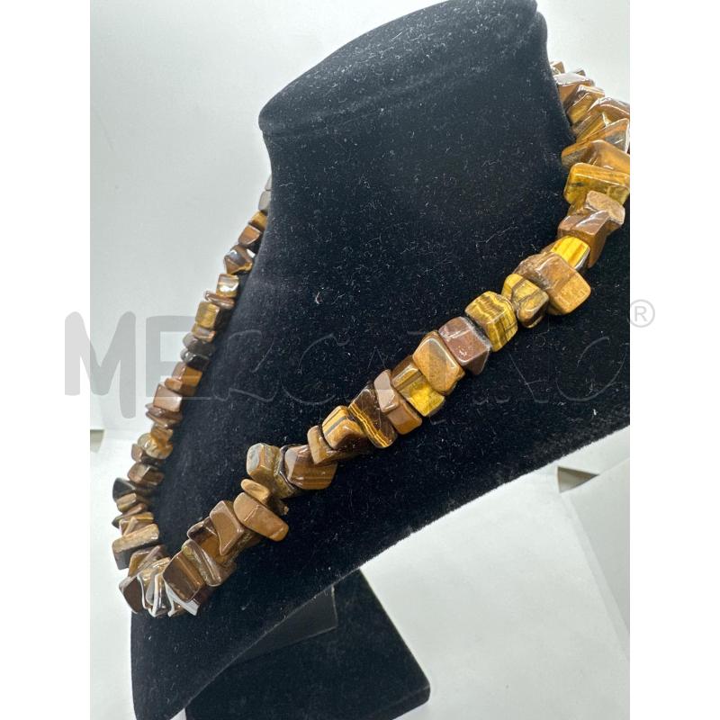 COLLANA SASSOLINI OCCHIO DI TIGRE | Mercatino dell'Usato Roma tor tre teste 2