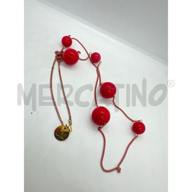 COLLANA SEVENTIES BY ANTURA PALLOCCA FUXIA | Mercatino dell'Usato Roma tor tre teste 3