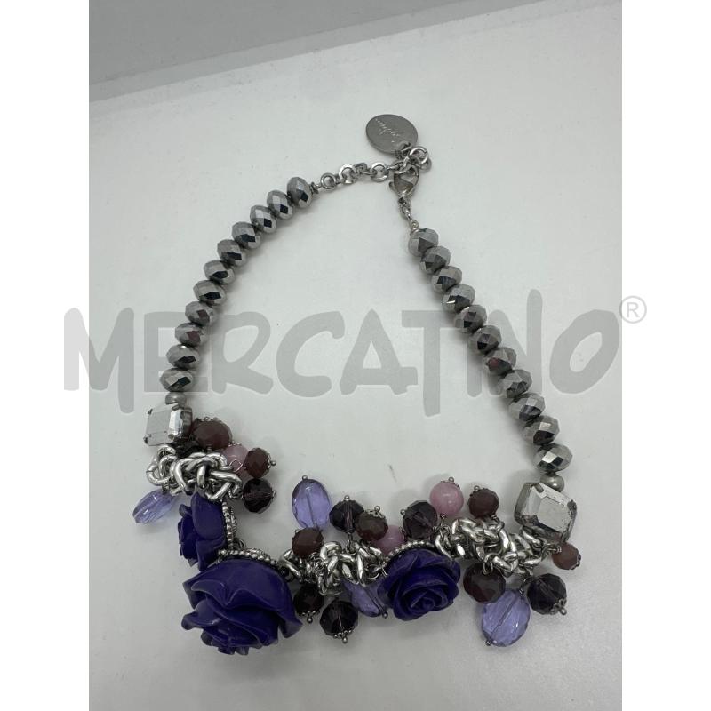 COLLANA SODINI PALLOCCHE SFACC ROSE VIOLA | Mercatino dell'Usato Roma tor tre teste 4