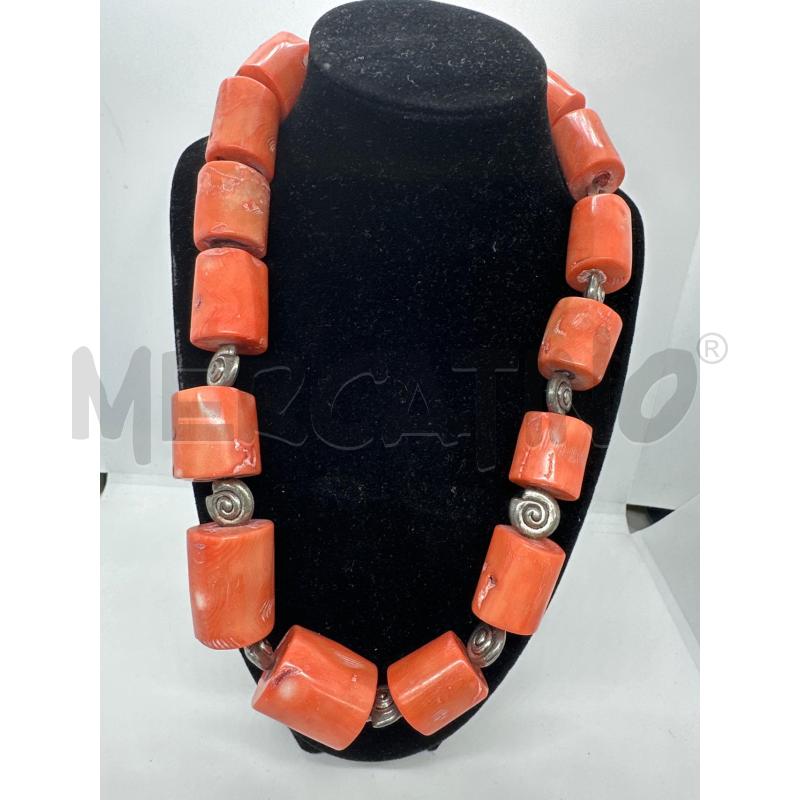 COLLANA  CORAL BAMBU CON LUMACHINE | Mercatino dell'Usato Roma tor tre teste 1