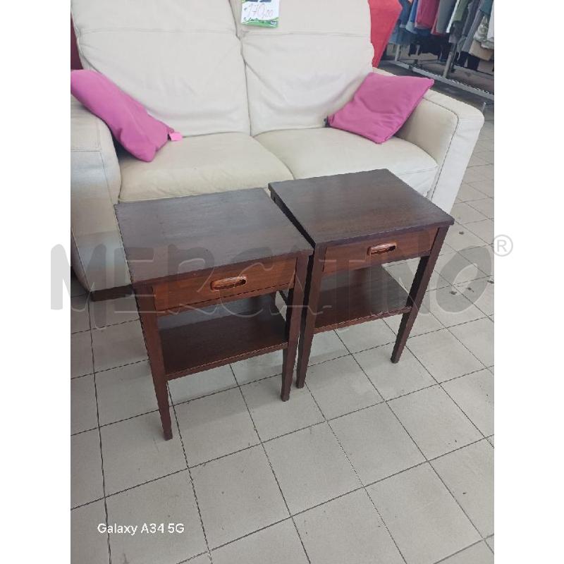 COMODINI COPPIA LEGNO 1 CASSETTO | Mercatino dell'Usato Roma tor tre teste 1