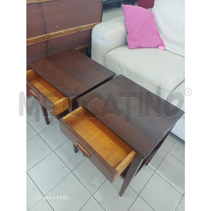 COMODINI COPPIA LEGNO 1 CASSETTO | Mercatino dell'Usato Roma tor tre teste 3