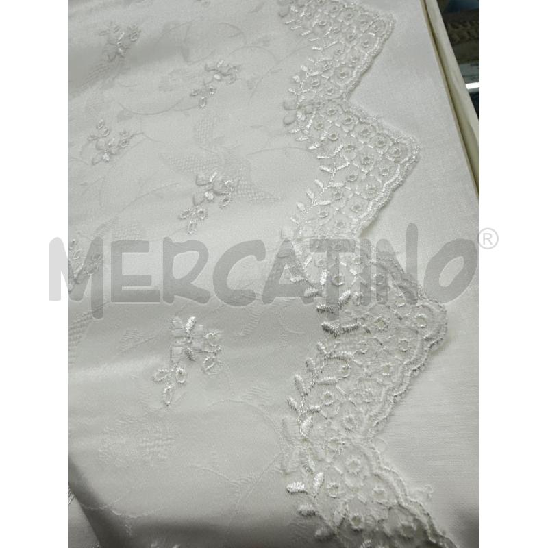 COMPL LETTO MATR BIANCO RASO FIORI B MERLETTO | Mercatino dell'Usato Roma tor tre teste 2