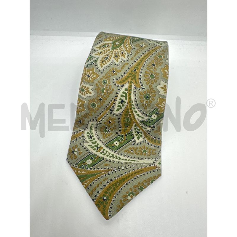 CRAVATTA GIORGIO ARMANI VERDE DAMASC BEIGE | Mercatino dell'Usato Roma tor tre teste 1