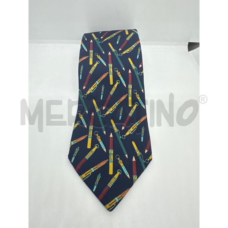 CRAVATTA GUCCI BLU MATITE PENNA  | Mercatino dell'Usato Roma tor tre teste 1
