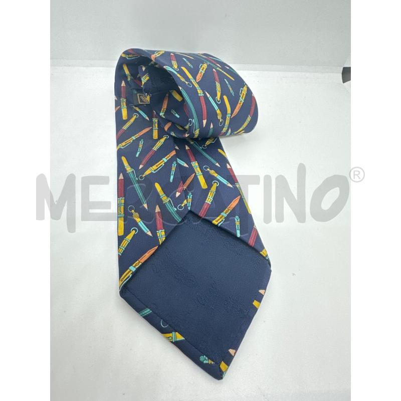 CRAVATTA GUCCI BLU MATITE PENNA  | Mercatino dell'Usato Roma tor tre teste 2