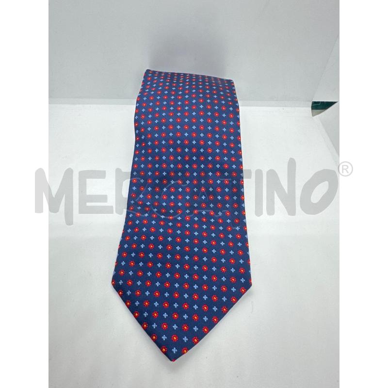 CRAVATTA MARINELLA BLU FIORELLINI ROSSO CELSTE | Mercatino dell'Usato Roma tor tre teste 1