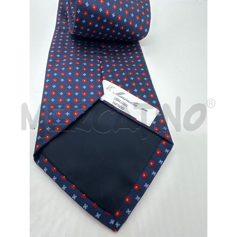 CRAVATTA MARINELLA BLU FIORELLINI ROSSO CELSTE | Mercatino dell'Usato Roma tor tre teste 2