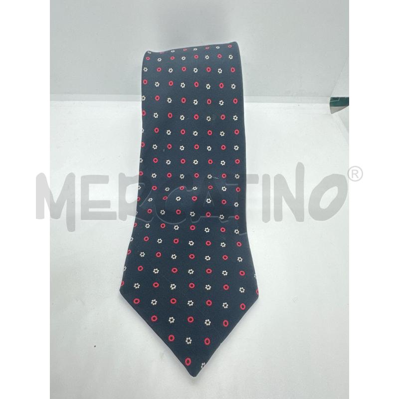 CRAVATTA NERO FIORELLINI BEIGE CERCHIETTI ROSSO | Mercatino dell'Usato Roma tor tre teste 1