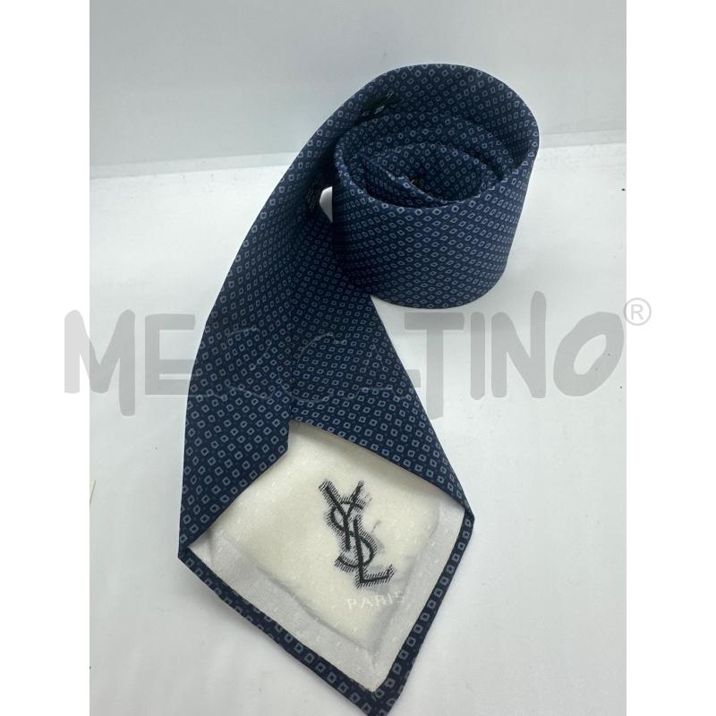 CRAVATTA YSL BLU  ROMBI  | Mercatino dell'Usato Roma tor tre teste 2