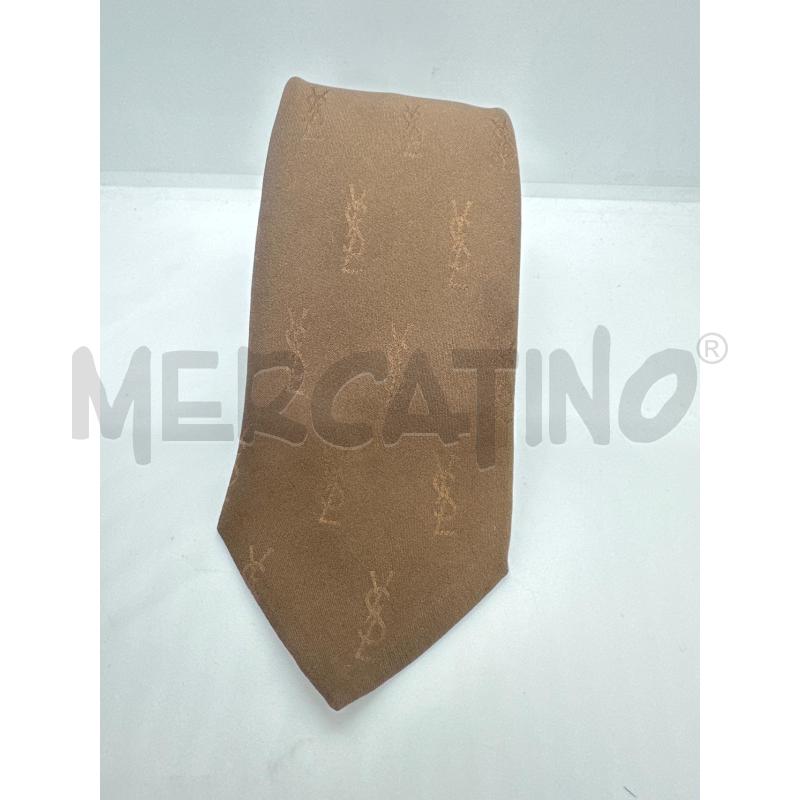 CRAVATTA YSL MARRONE | Mercatino dell'Usato Roma tor tre teste 1