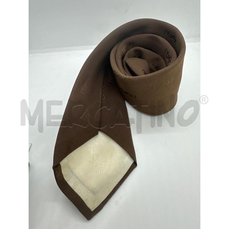 CRAVATTA YSL MARRONE | Mercatino dell'Usato Roma tor tre teste 2
