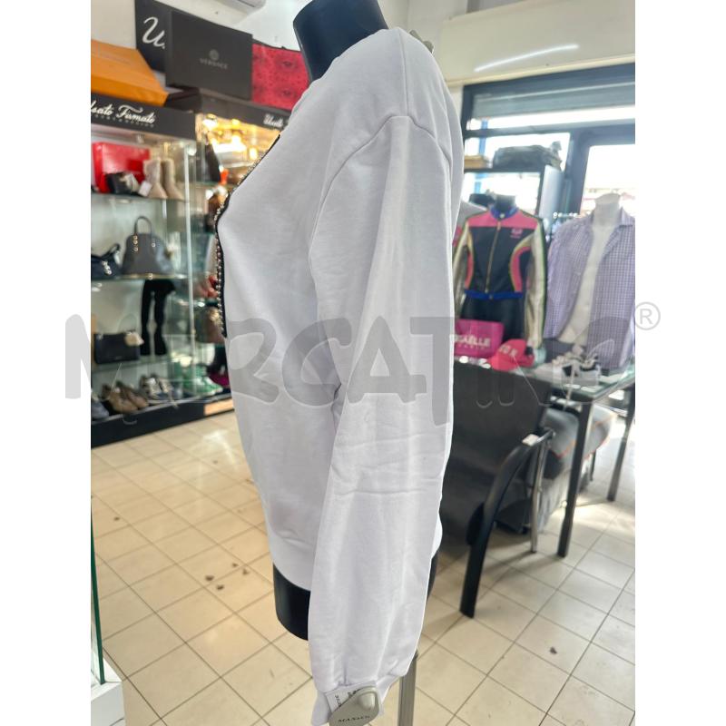FELPA DONNA GAELLE BIANCO STEMMA NERO BORCHIETTE ROSSO | Mercatino dell'Usato Roma tor tre teste 3