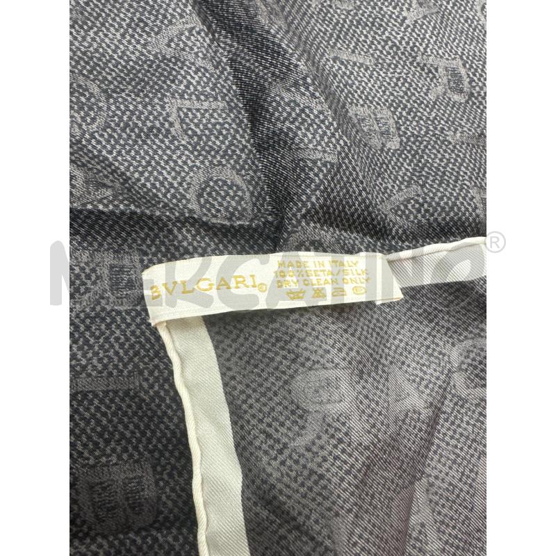 FOULARD BVLGARI GRIGIO SCURO LOGG | Mercatino dell'Usato Roma tor tre teste 3