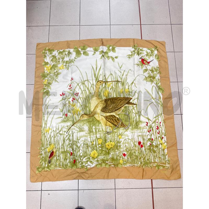 FOULARD GUCCI AVANA BEIGE CIURLI  | Mercatino dell'Usato Roma tor tre teste 1